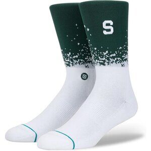 Stance Mens Michigan State Dip Socks M558C17MSU Green Size Large 9-12